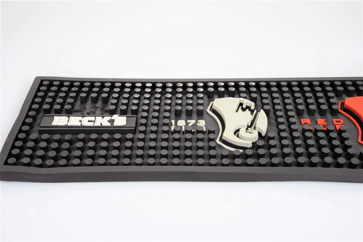 Becks Bier Tapis de bar Tapis égouttoir Accessoires de bar noir avec couleurs vives – Vue 2