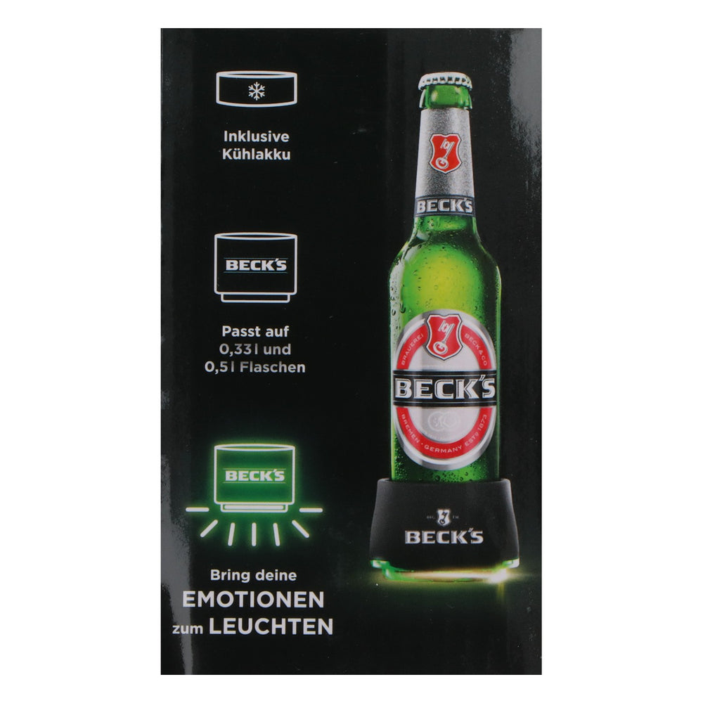 Refroidisseur de bouteille Becks LED 0,33 l 0,5 l Coupe du monde de la FIFA 2018, bloc réfrigérant vert/noir