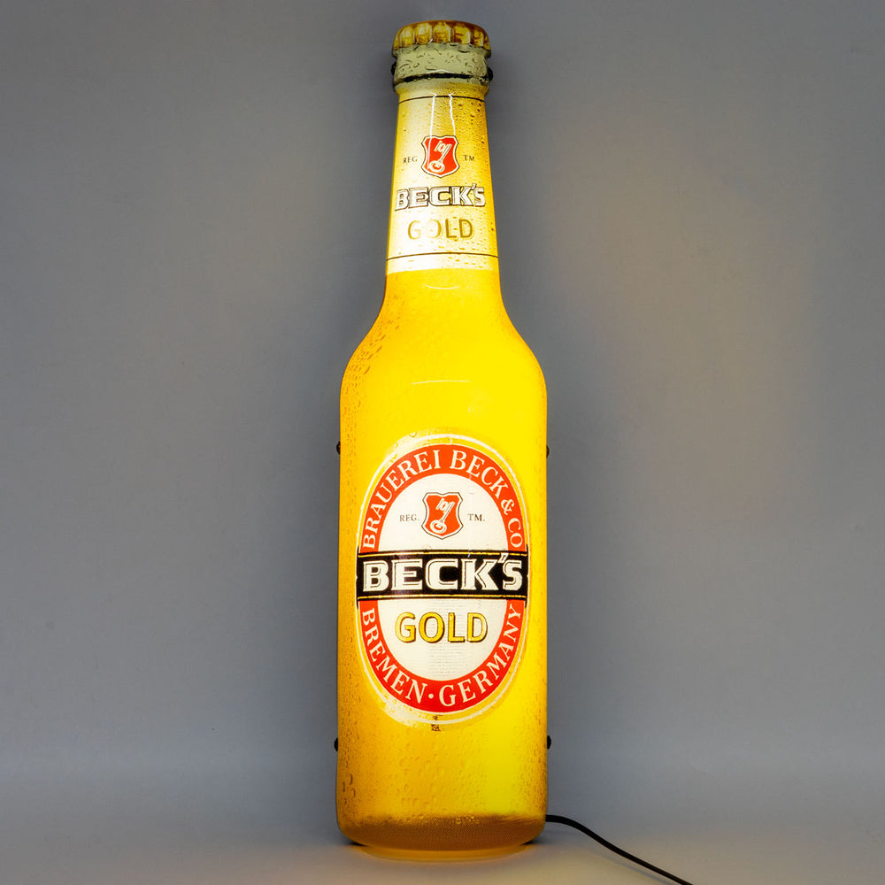 Enseigne lumineuse Becks Wallsign LED Luminated Gold Bardeko Décoration murale Bardeko Merch