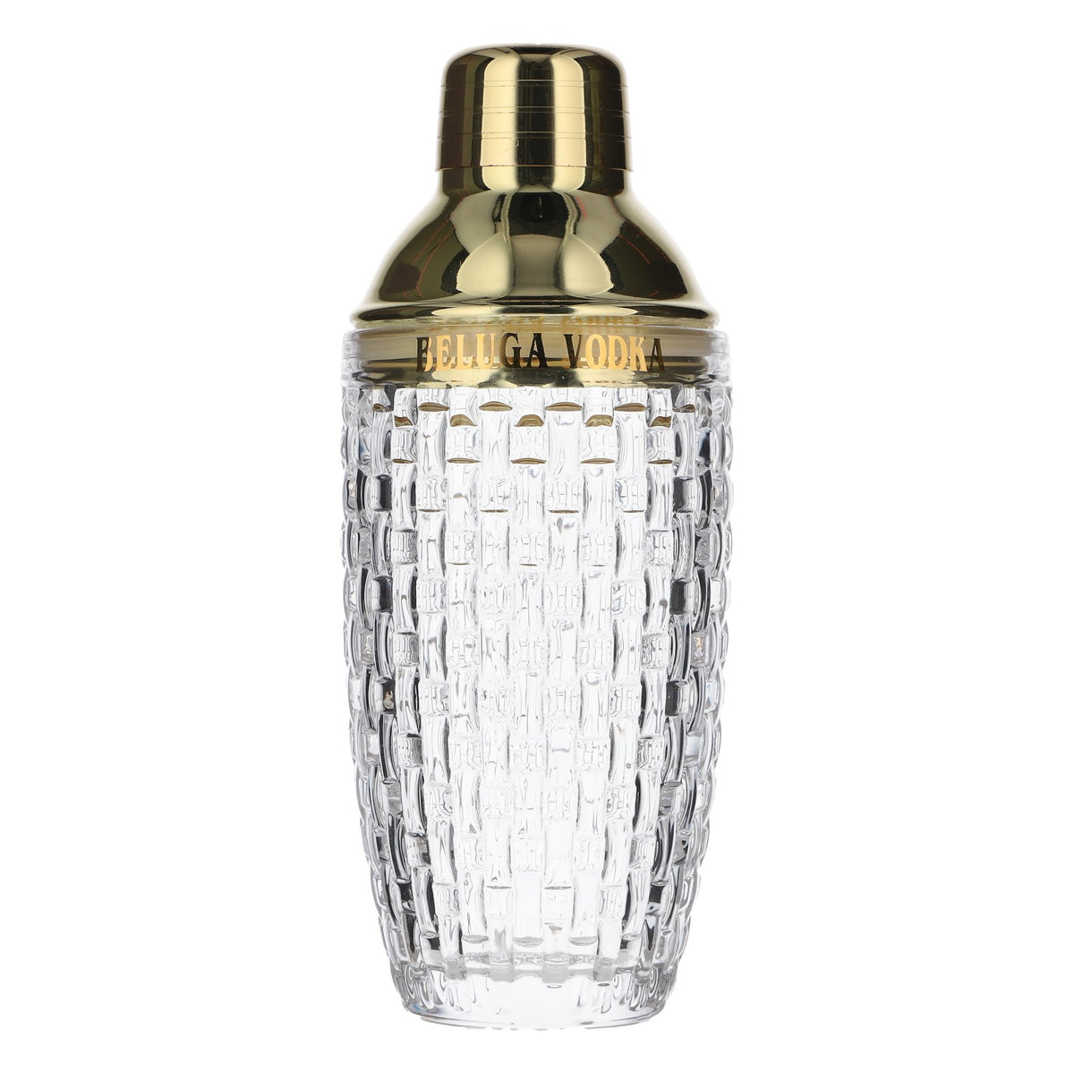 Beluga Vodka Shaker en acier inoxydable Accessoires de bar Couvercle anodisé doré