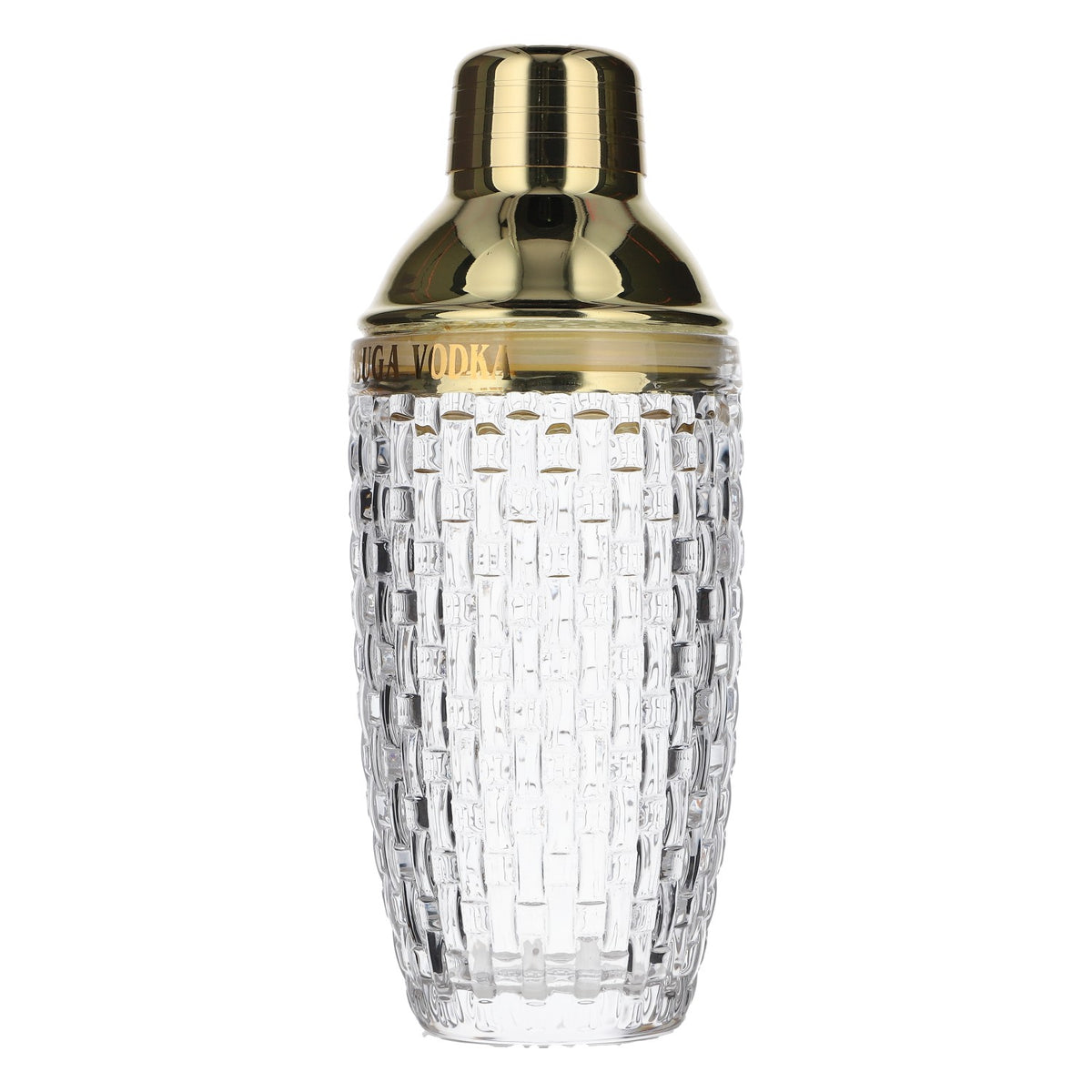 Beluga Vodka Shaker en acier inoxydable Accessoires de bar Couvercle anodisé doré – Vue 3