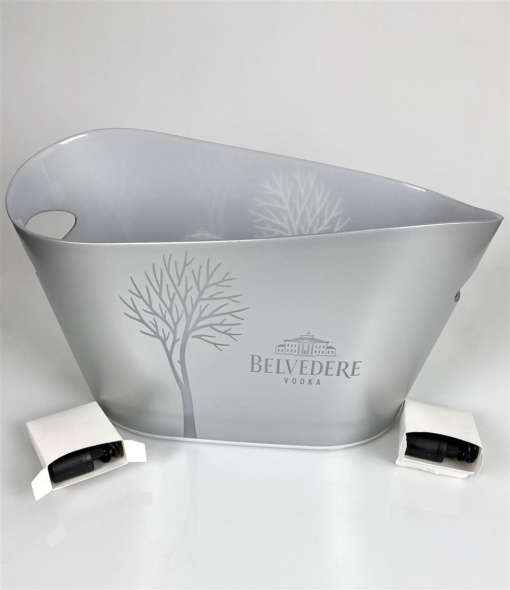 Belvedere Vodka LED Refroidisseur de bouteille rechargeable Bac à glaçons Magnum argenté – Vue 4