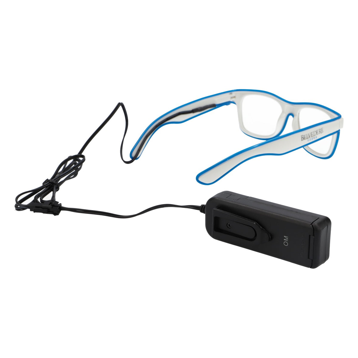 Lunettes Belvedere Vodka LED Lunettes de soleil Lunettes de fête Lunettes Mall Monture bleue – Vue 5