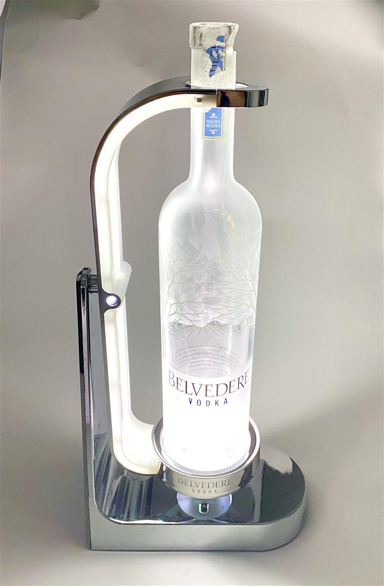 Belvedere Vodka LED Balançoire Tournant Porte-bouteilles 3 l Belvedere nouvelle version