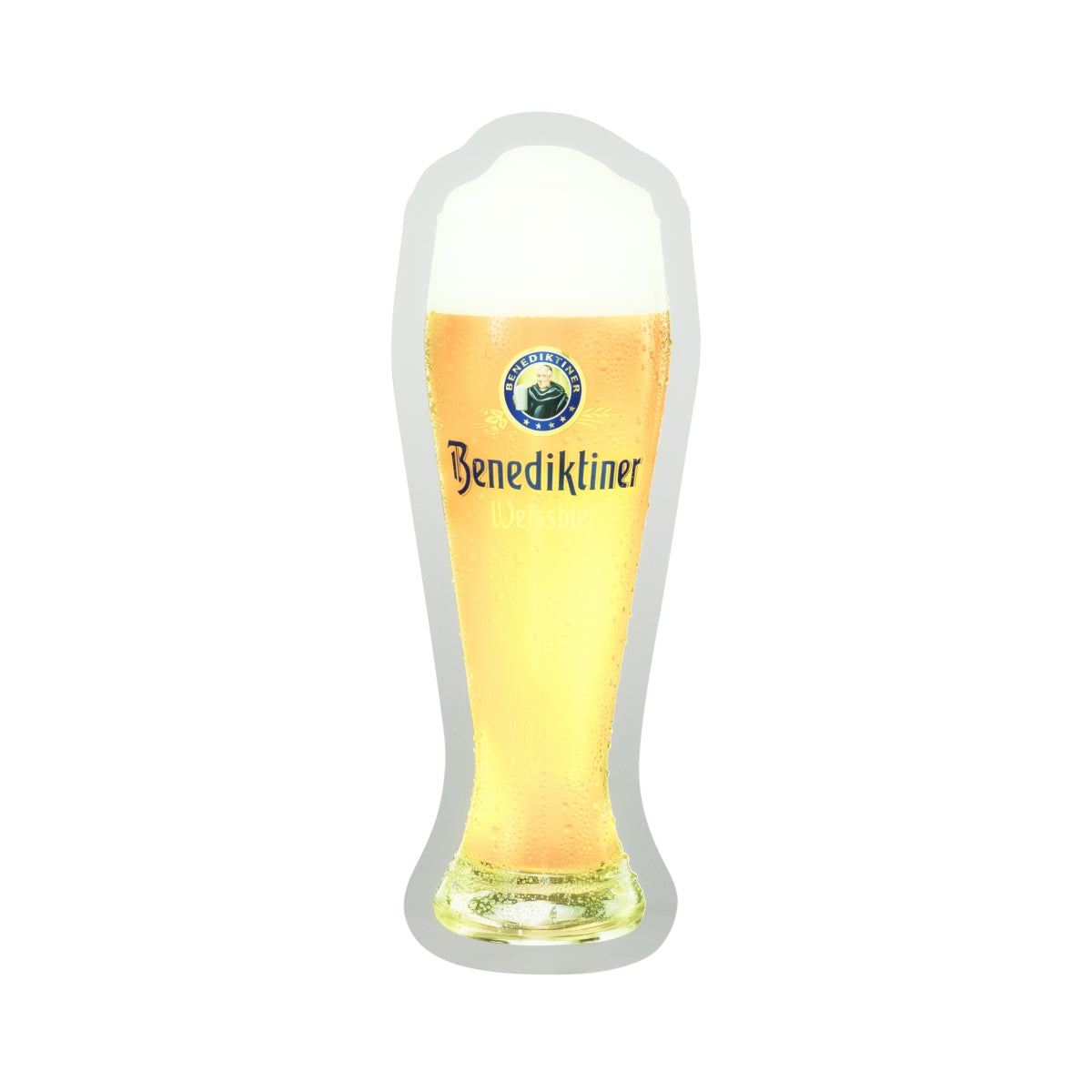 Bière bénédictine Enseigne lumineuse Bière blanche Verre LED Panneau mural Décoration lumineuse