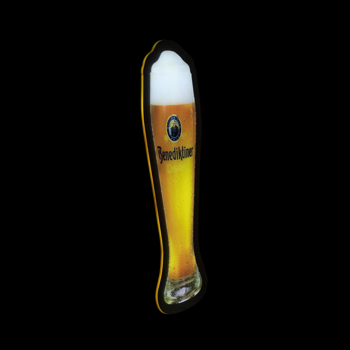 Bière bénédictine Enseigne lumineuse Bière blanche Verre LED Panneau mural Décoration lumineuse – Vue 3