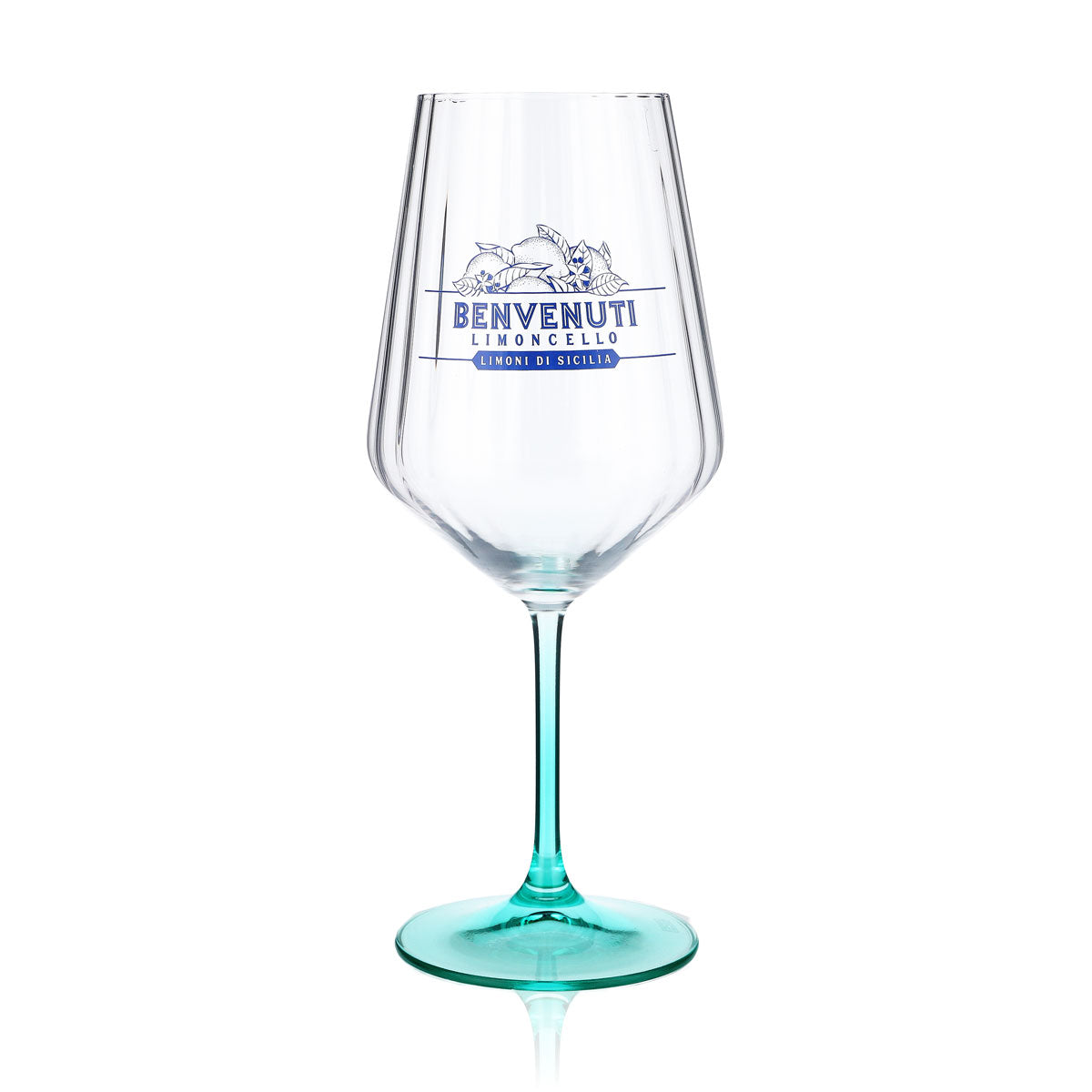 Benvenuti Limoncello Verre ballon Verre à vin 0,53 l Pied turquoise Rastal