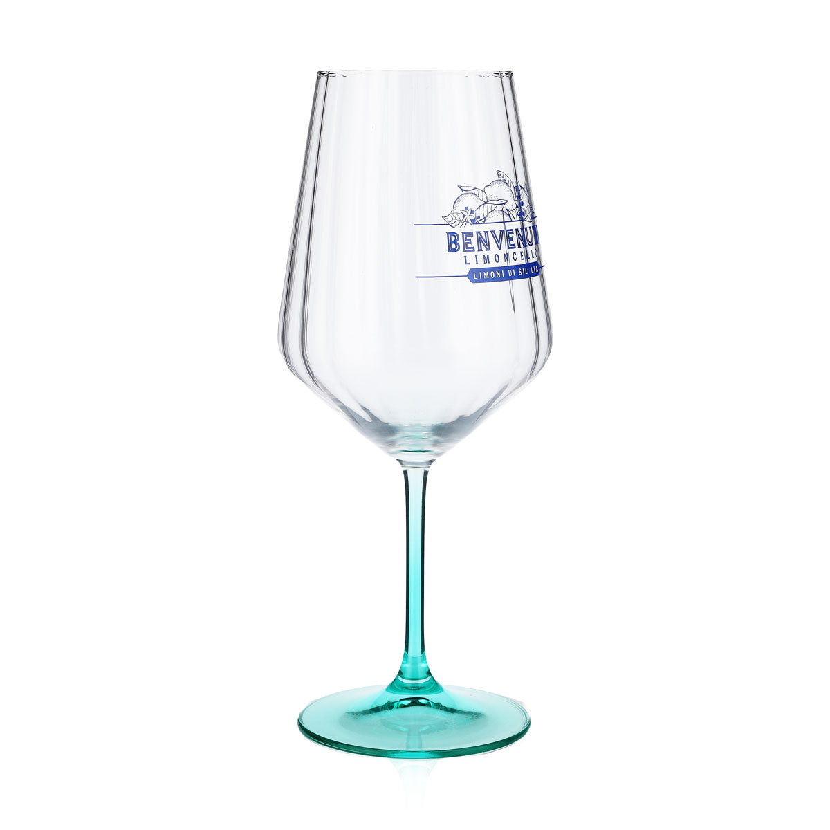 Benvenuti Limoncello Verre ballon Verre à vin 0,53 l Pied turquoise Rastal – Vue 2