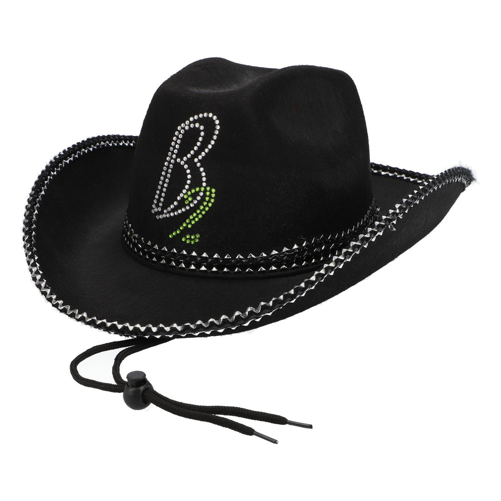 Berentzen Liqueur Chapeau Chapeau de cowboy Chapeau d'été Chapeau texan Dallas Noir  « B2 »