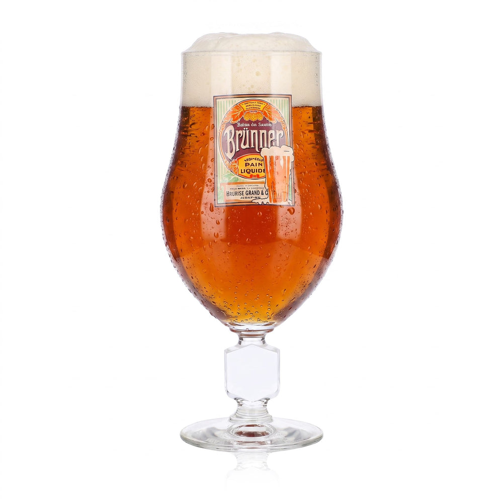 Verre à bière « Bière de Santé » de Brunner, 0,45 l, modèle « Pokal », Durobor Echanson