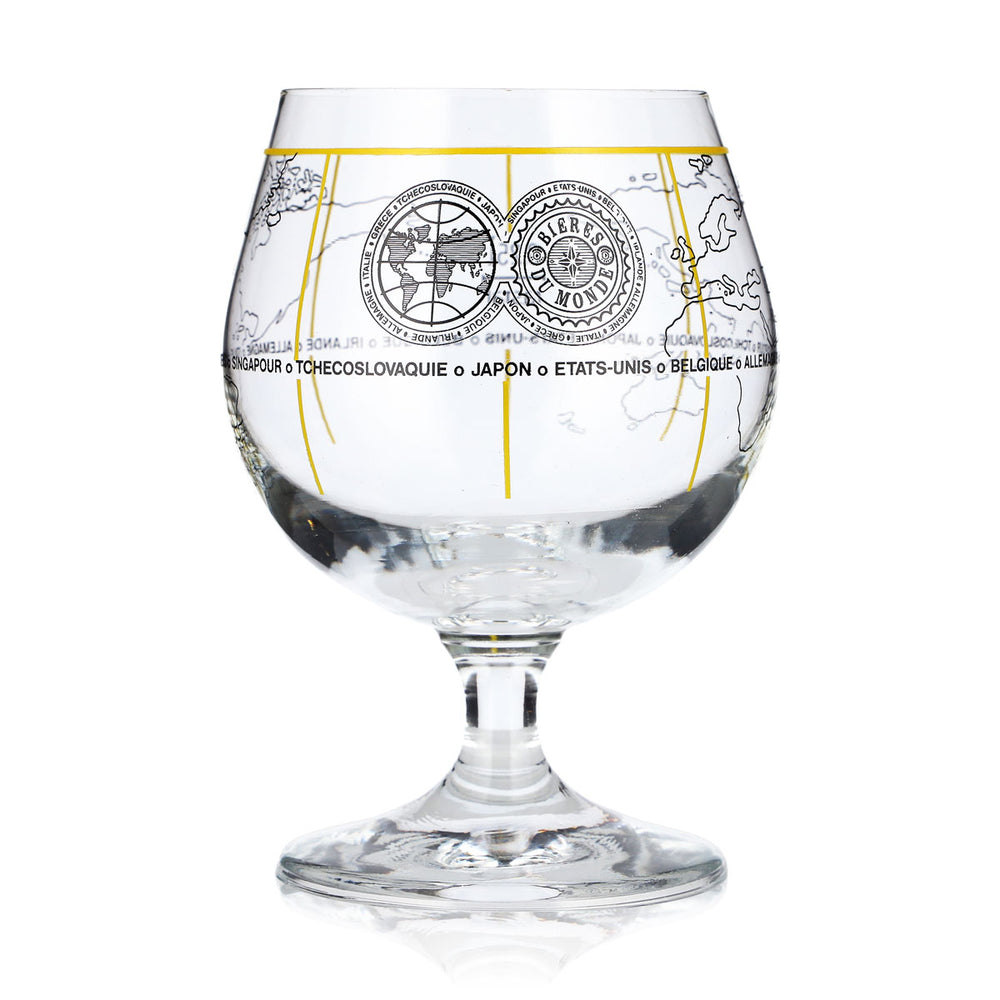 Verre à bière « Bieres du Monde » 0,25 l, forme de coupe, carte du monde, Rastal
