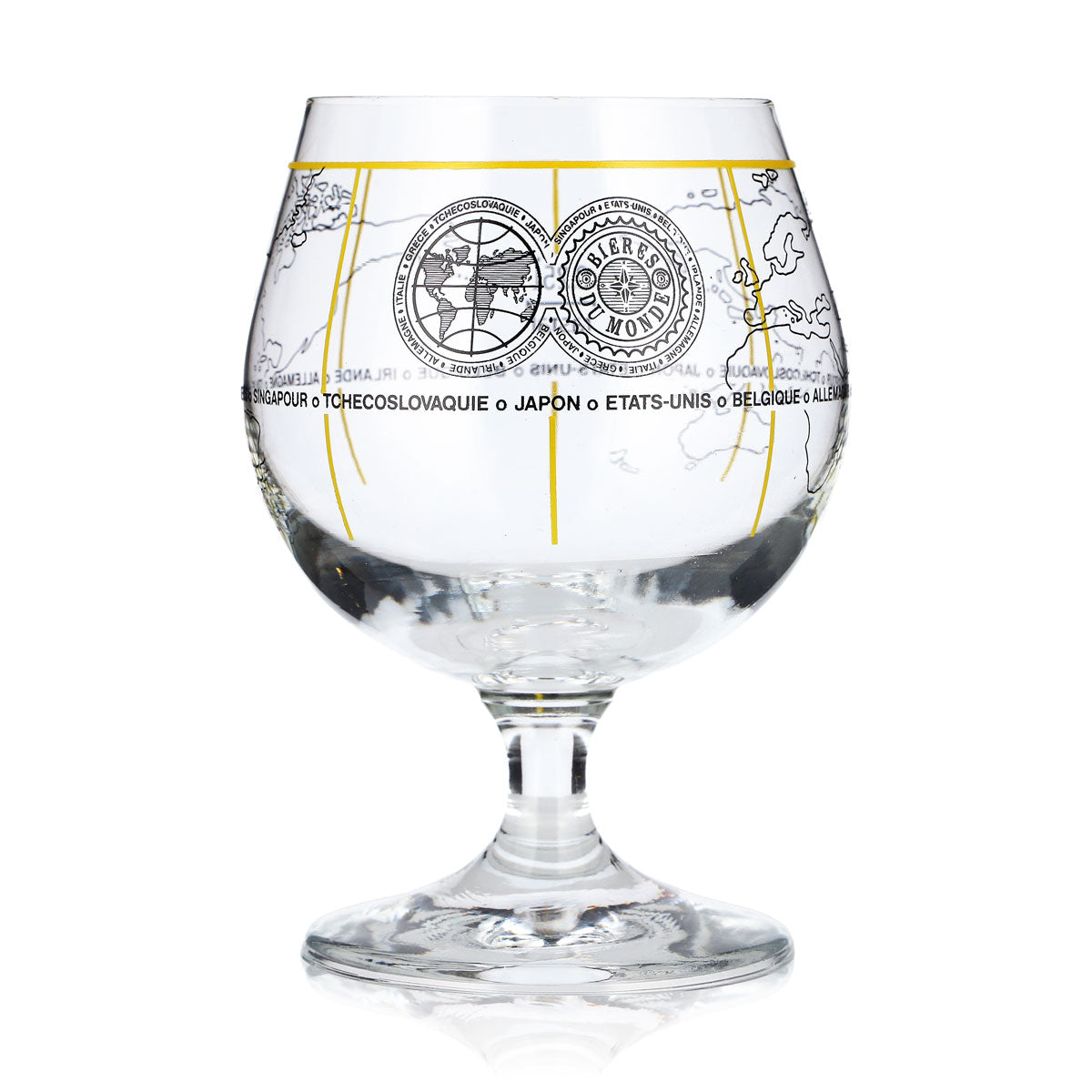 Verre à bière « Bieres du Monde » 0,25 l, forme de coupe, carte du monde, Rastal