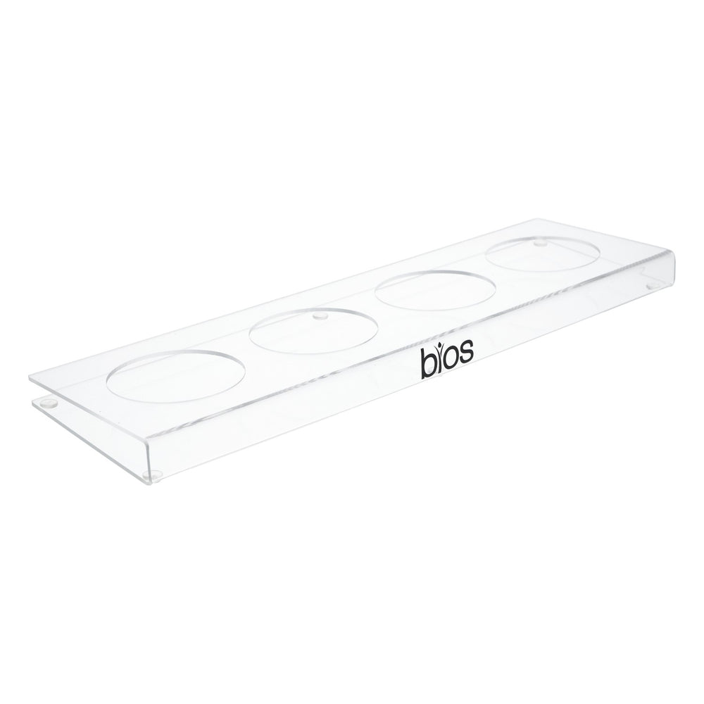 Bios Plateau à eau Porte-bouteilles pour 4 bouteilles Porte-bouteilles transparent