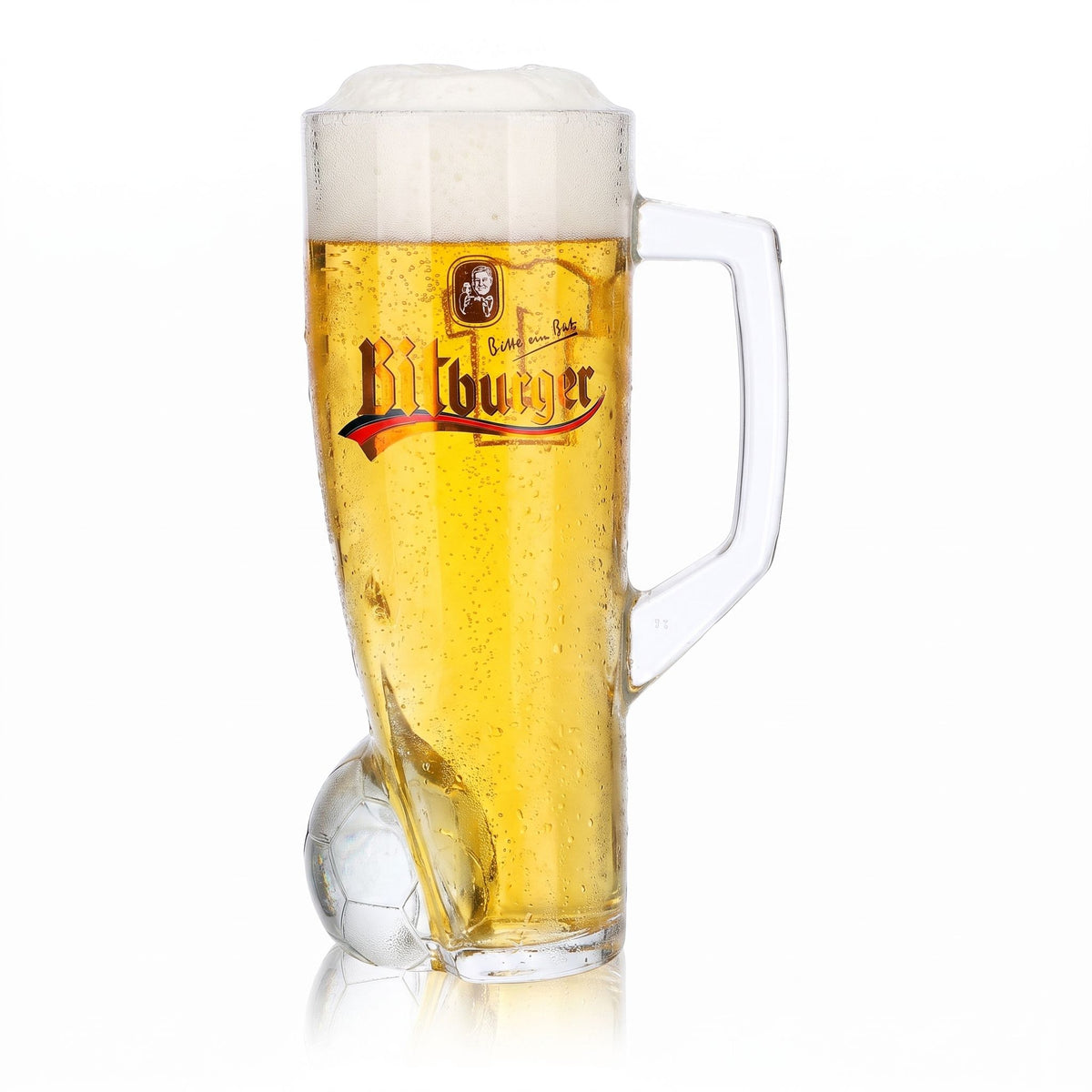 Verre à bière Bitburger 0,4 l, chope DFB Premium sans alcool, numéro de maillot 1