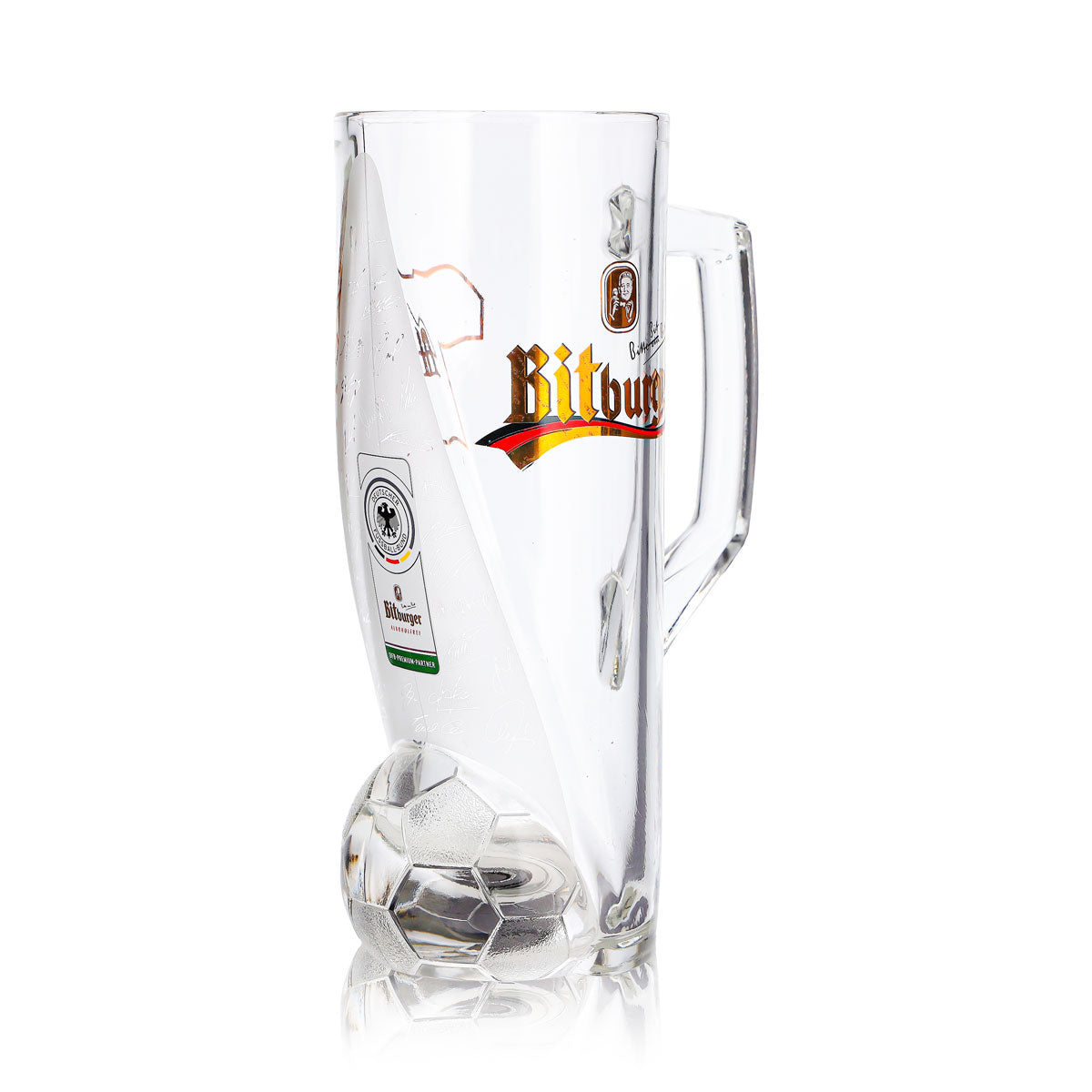 Verre à bière Bitburger 0,4 l, chope DFB Premium sans alcool, numéro de maillot 4 – Vue 3