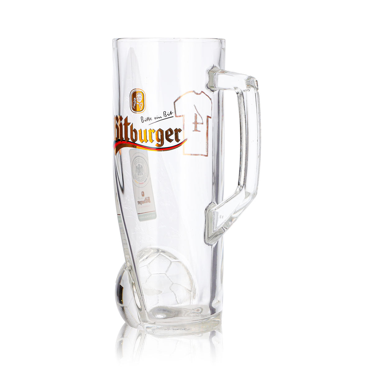 Verre à bière Bitburger 0,4 l, chope DFB Premium sans alcool, numéro de maillot 4 – Vue 6