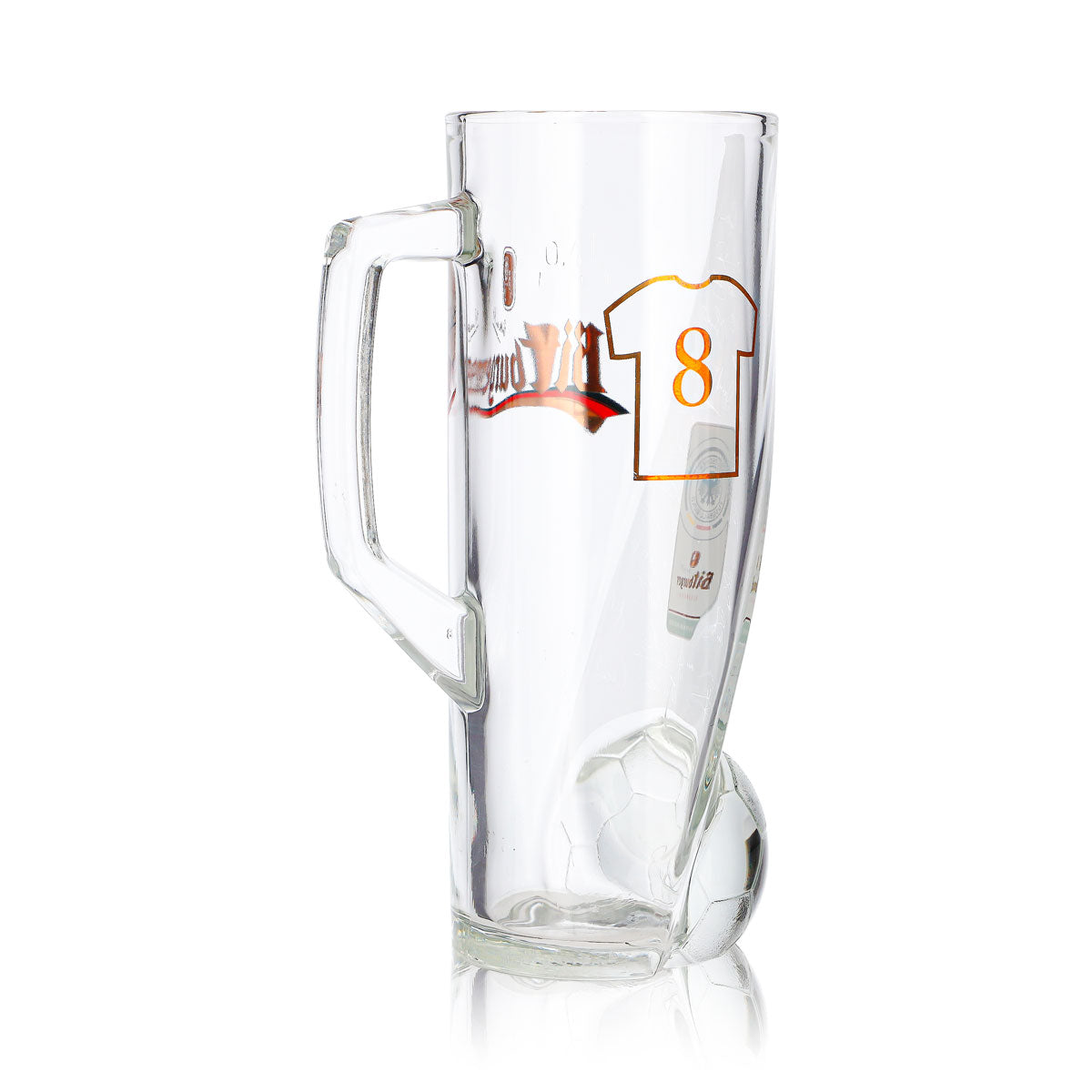 Verre à bière Bitburger 0,4 l, chope DFB Premium sans alcool, numéro de maillot 8 – Vue 5