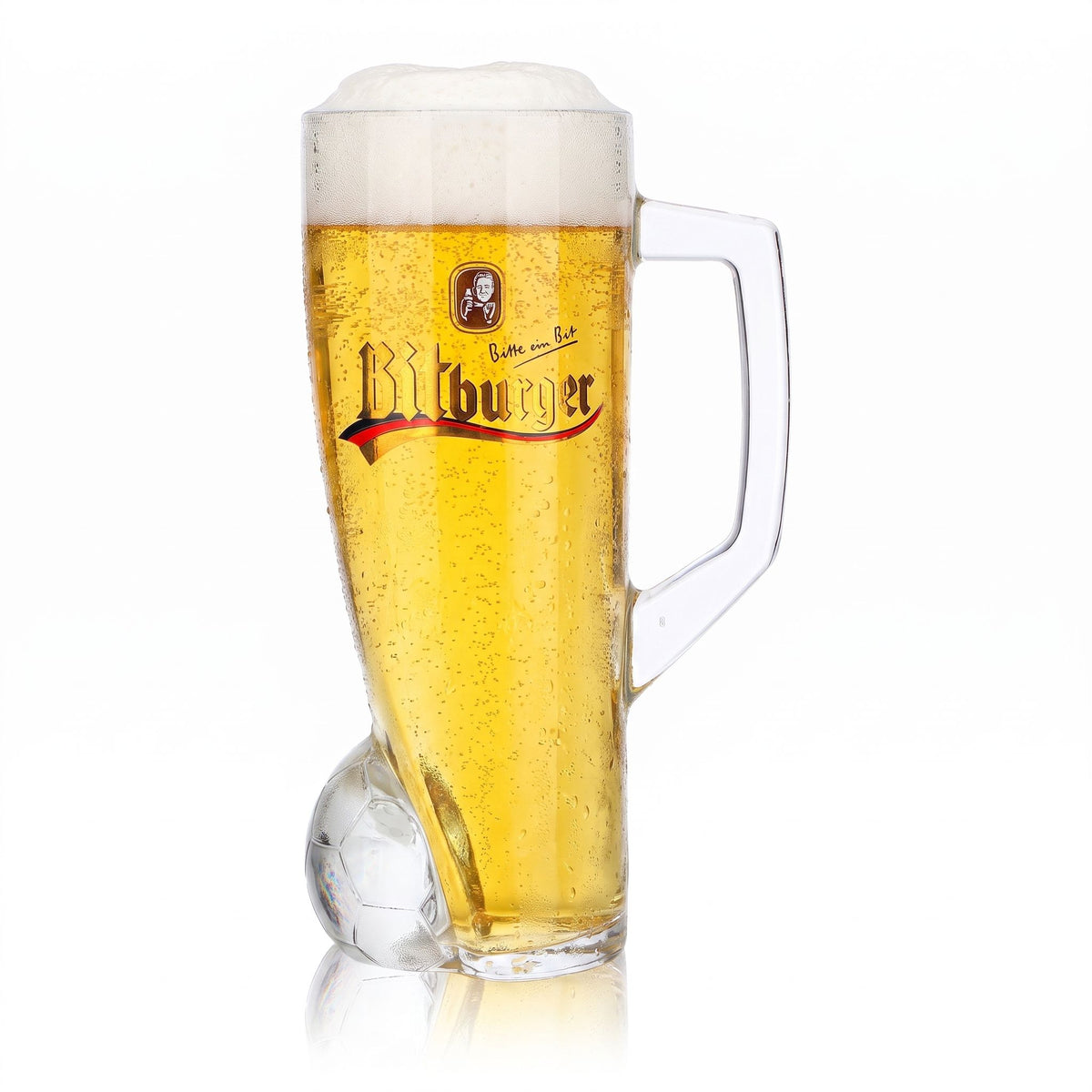 Verre à bière Bitburger 0,4 l, chope DFB Premium sans alcool, numéro de maillot 7