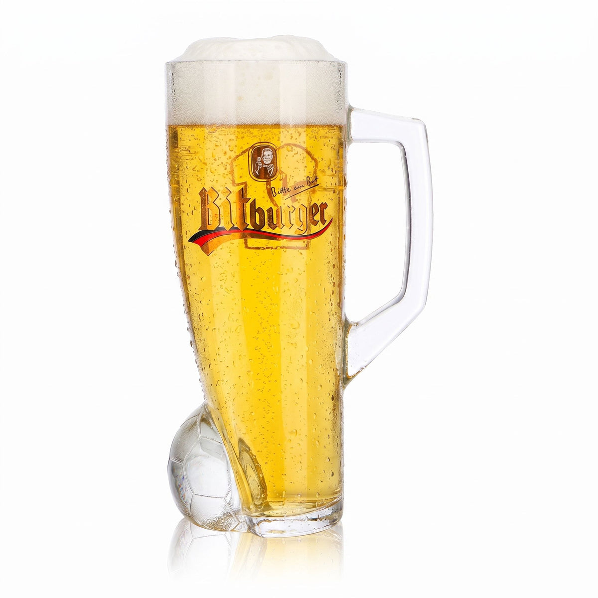 Verre à bière Bitburger 0,4 l, chope DFB Premium sans alcool, numéro de maillot 9