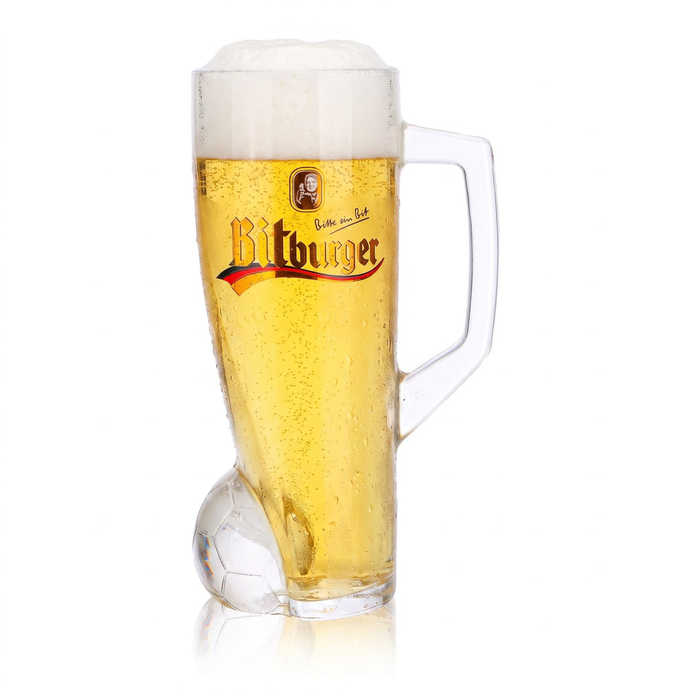 Verre à bière Bitburger 0,4 l, chope DFB Premium sans alcool, numéro de maillot 6