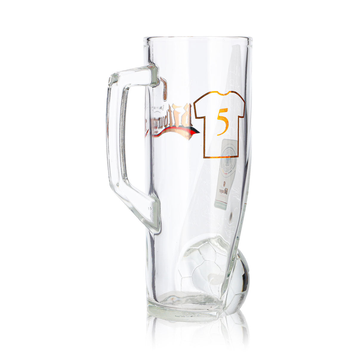 Verre à bière Bitburger 0,4 l, chope DFB Premium sans alcool, numéro de maillot 5 – Vue 5