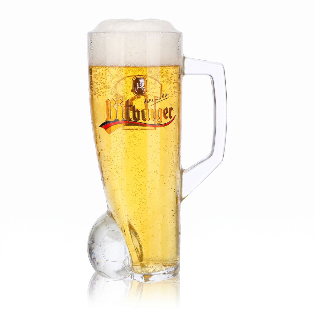 Verre à bière Bitburger 0,4 l, chope DFB Premium sans alcool, numéro de maillot 15