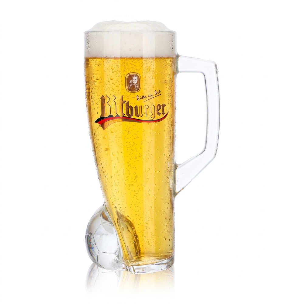 Verre à bière Bitburger 0,4 l, chope DFB Premium sans alcool, numéro de maillot 17