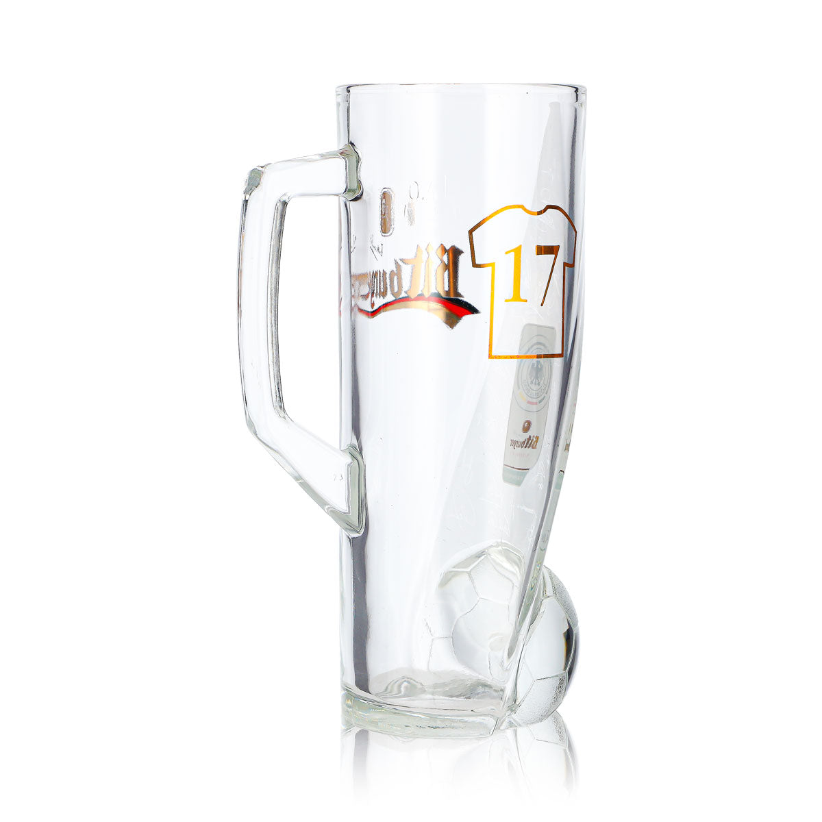 Verre à bière Bitburger 0,4 l, chope DFB Premium sans alcool, numéro de maillot 17 – Vue 5