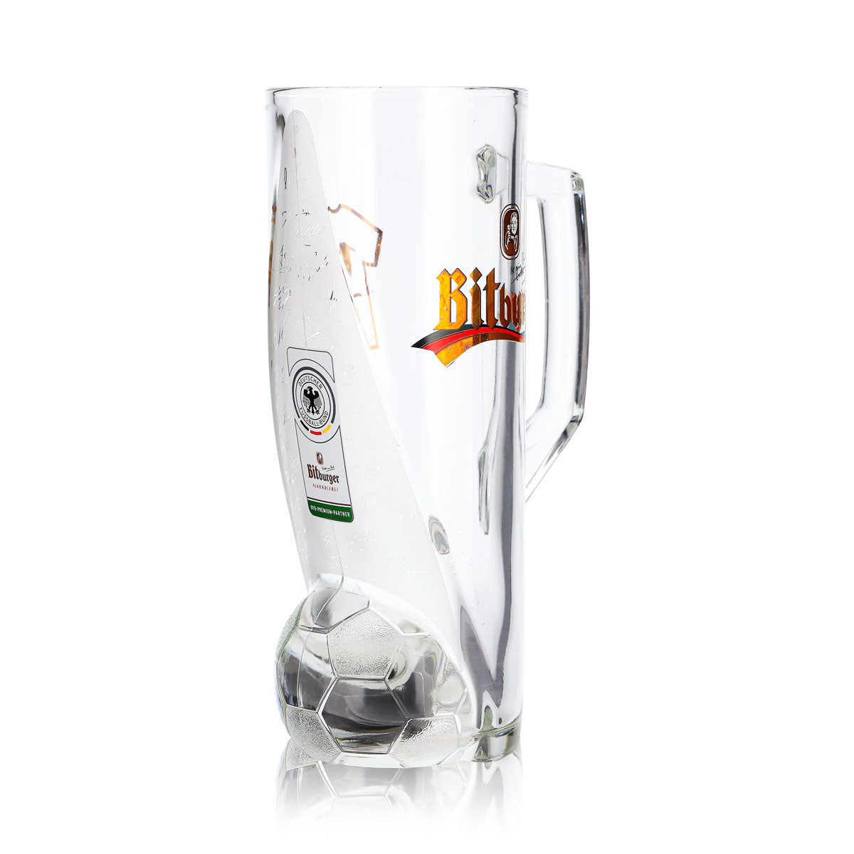 Verre à bière Bitburger 0,4 l, chope DFB Premium sans alcool, numéro de maillot 19 – Vue 3