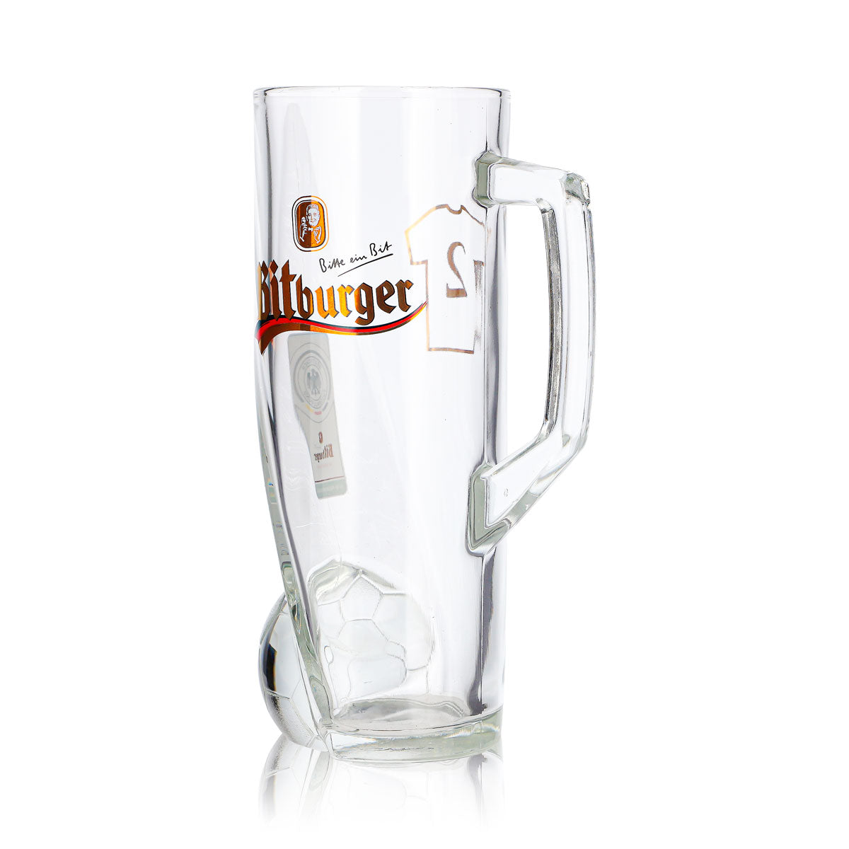 Verre à bière Bitburger 0,4 l, chope DFB Premium sans alcool, numéro de maillot 2 – Vue 6