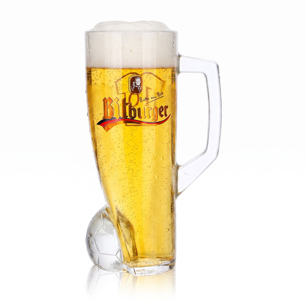 Verre à bière Bitburger 0,4 l, chope DFB Premium sans alcool, numéro de maillot 16