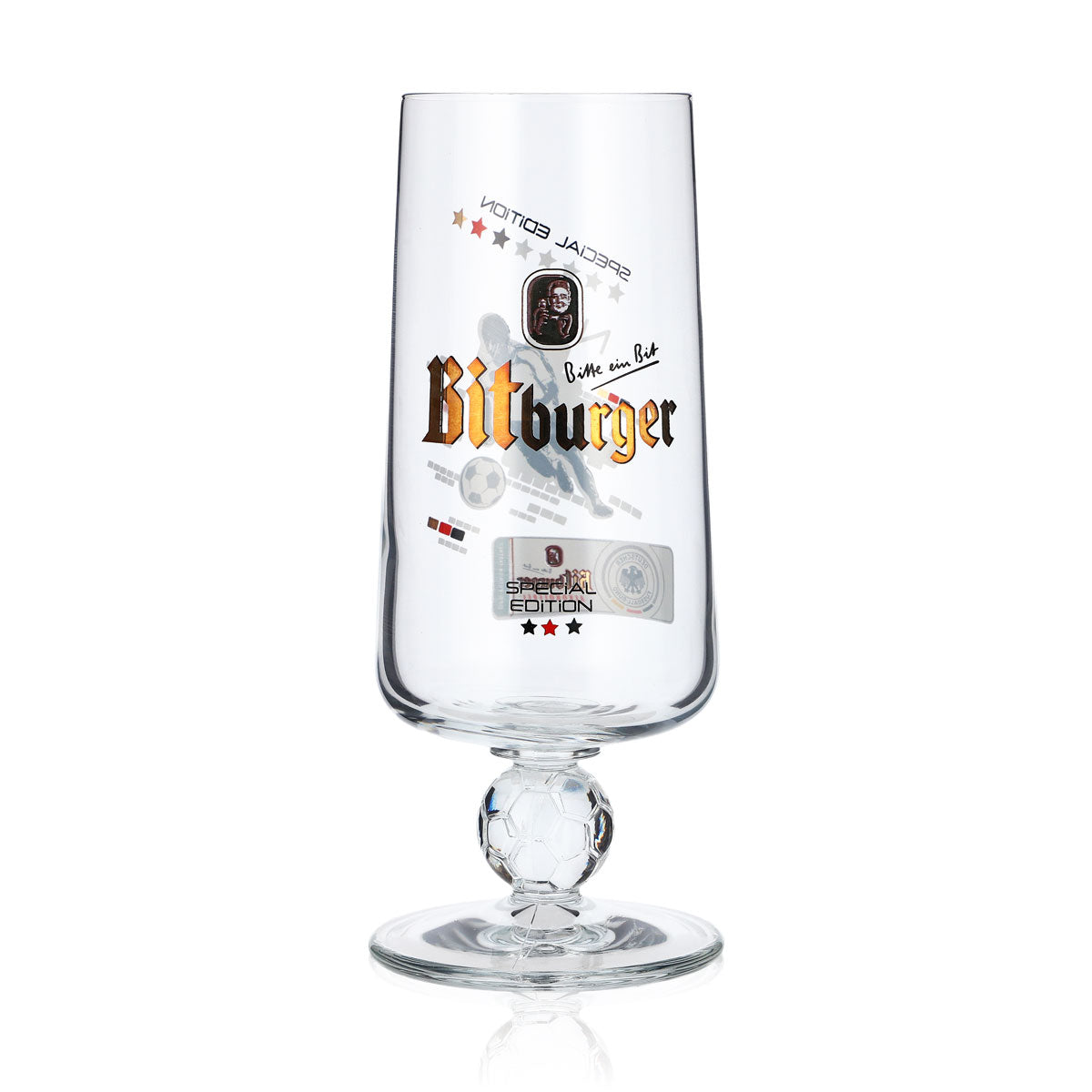 Verres à bière Bitburger 0,25 l Édition spéciale n° 1 Coupe de football Tulipe