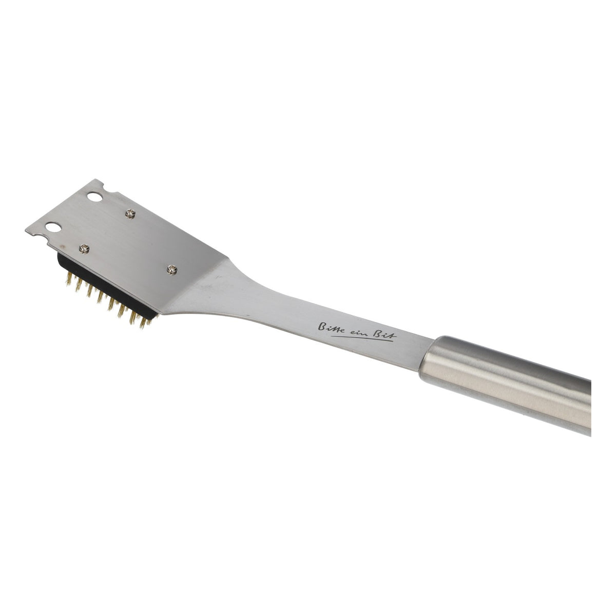 Brosse à barbecue Bitburger en acier inoxydable, 41 cm, avec gravure « Bitte ein Bit » – Vue 3