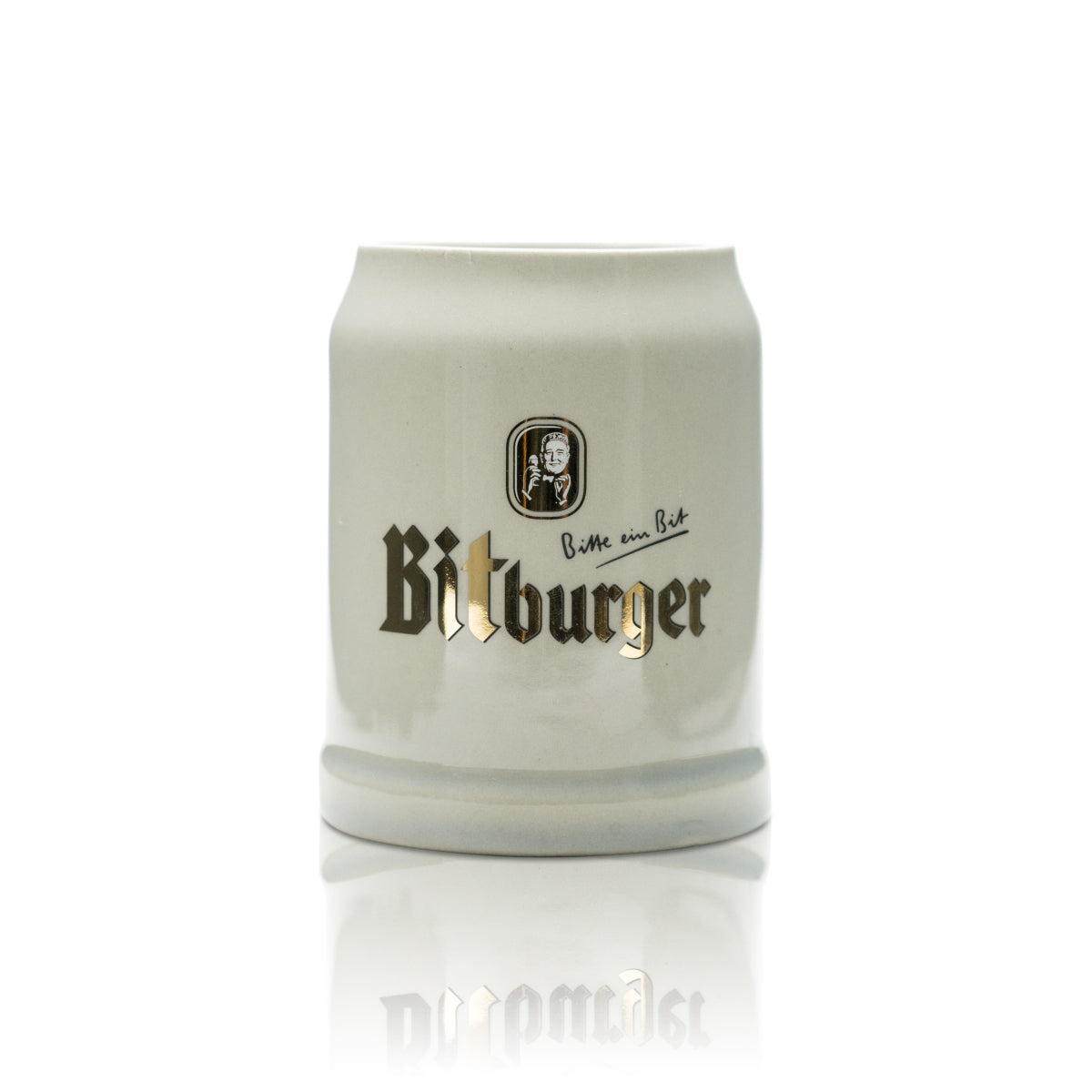 Chope à bière Bitburger 0,4 l Chope en grès Seidel avec anse Verres Chopes en grès Brasserie Beer