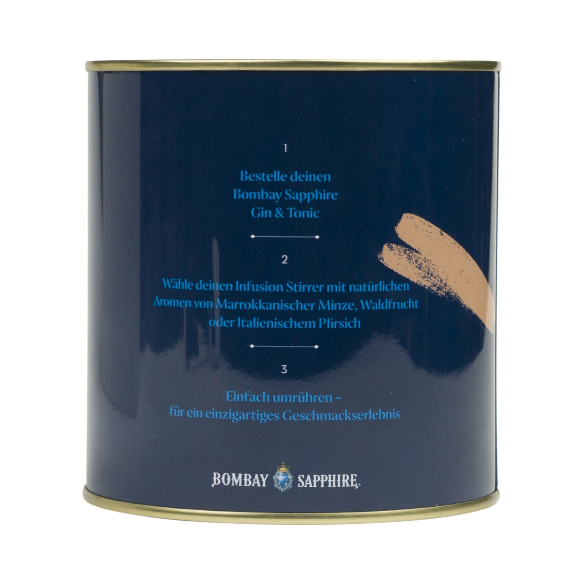 Boîte métallique décorative « Stir Creativity » pour gin Bombay Sapphire, coffret à couverts – Vue 2
