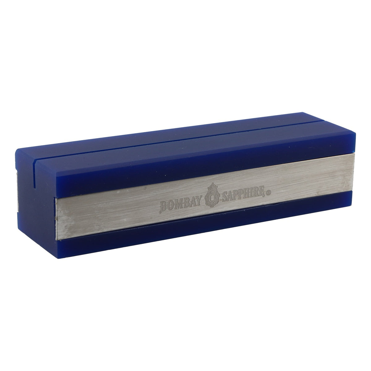 Porte-cartes Bombay Sapphire Gin, présentoir de table bleu carré avec argent