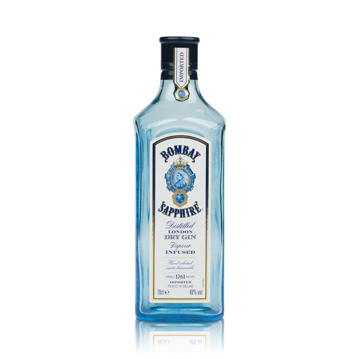 Bombay Sapphire !VIDE ! Bouteille décorative bleue 0,7 l Bouteille de gin Présentoir