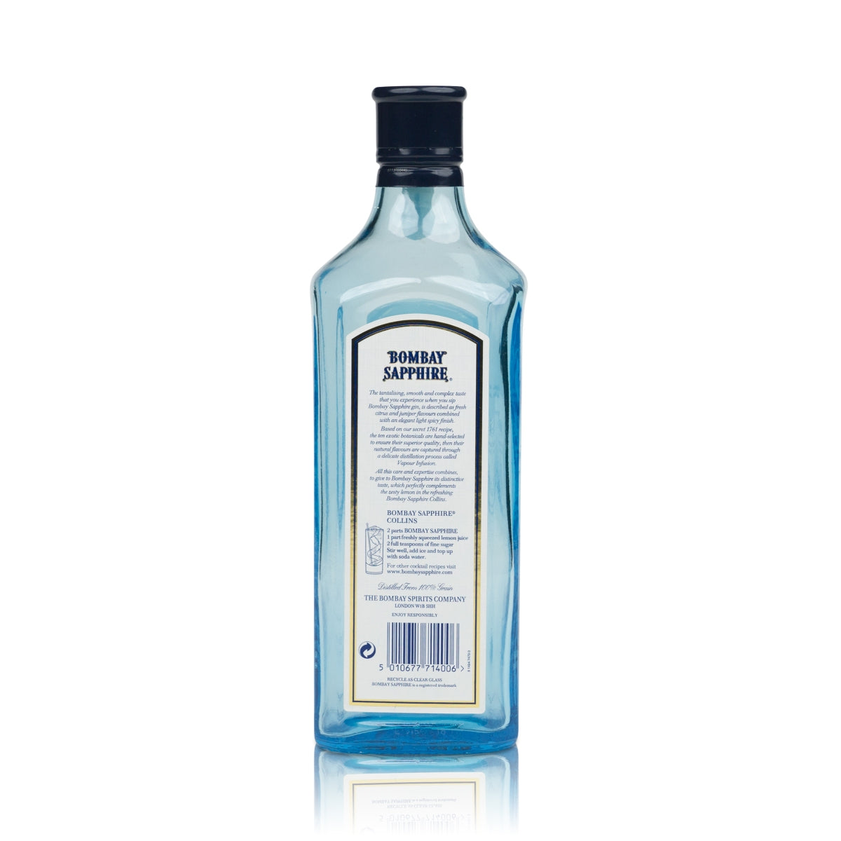 Bombay Sapphire !VIDE ! Bouteille décorative bleue 0,7 l Bouteille de gin Présentoir – Vue 2