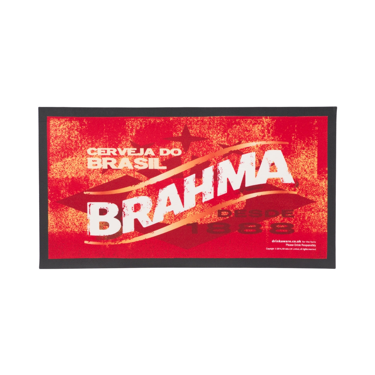 Tapis de bar Brahma 44 x 24 cm rouge Cerveja Do Brasil Tapis égouttoir pour verres
