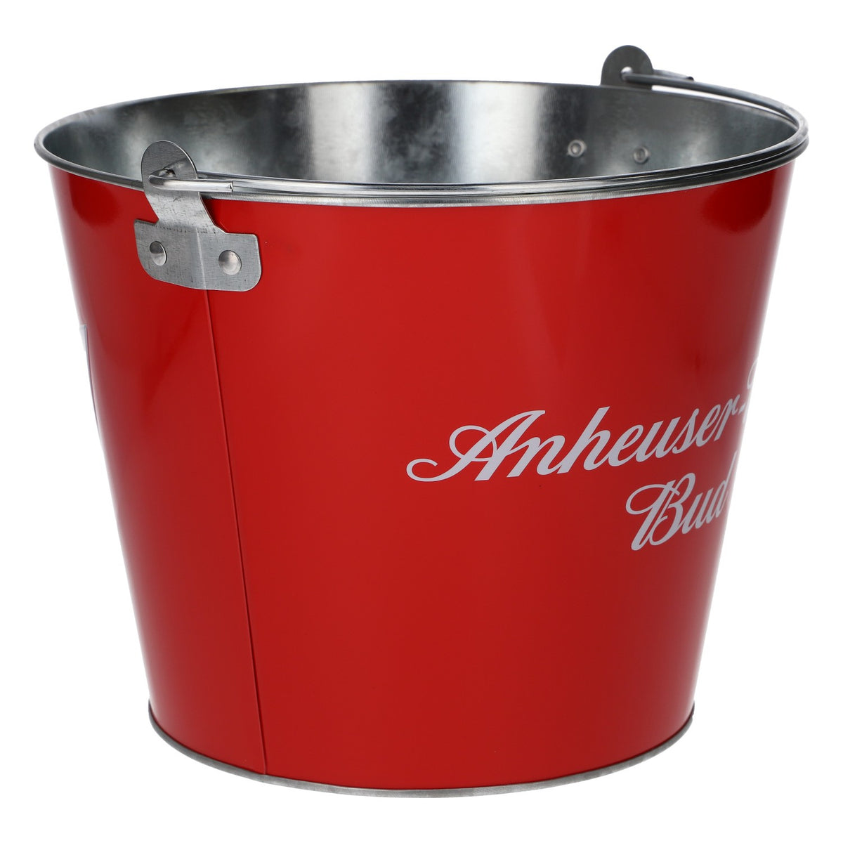 Seau à glace pour bière Budweiser, diamètre 23,5, neuf, en métal, rouge – Vue 4