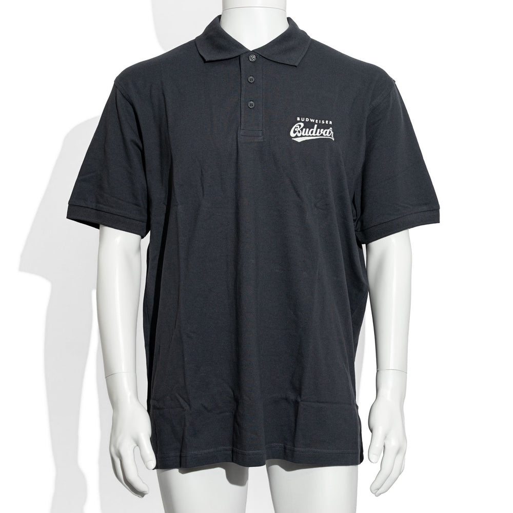 Chemise polo Budweiser taille XL Chemise de serveur Chemise de service Unisexe Gris/Noir