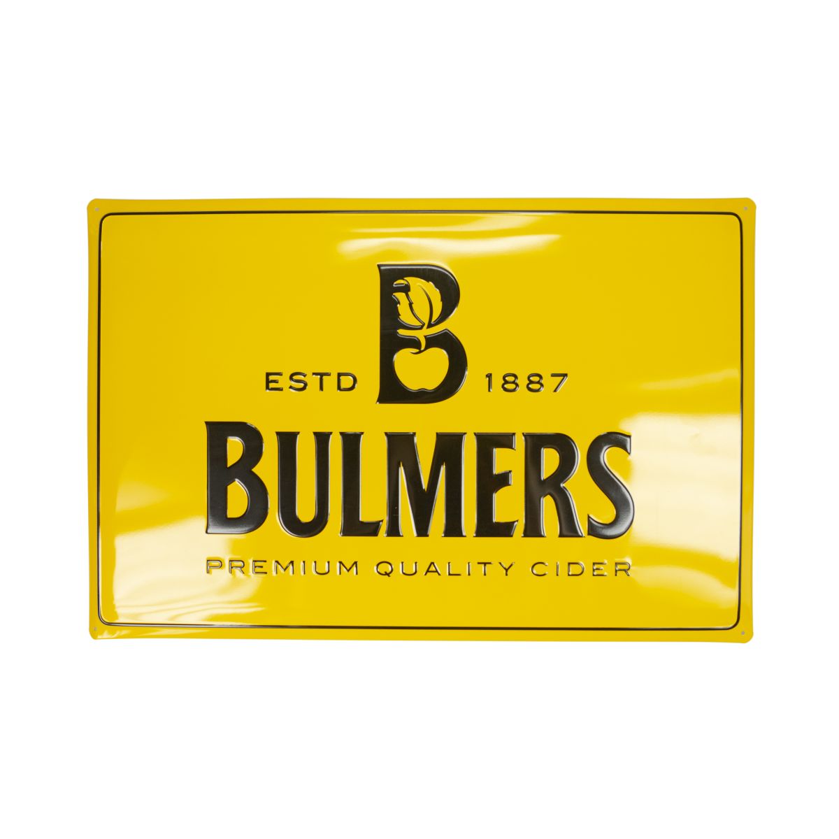 Bulmers Cider Plaque métallique Plaque murale 59 x 39 cm Jaune Décoration Publicité