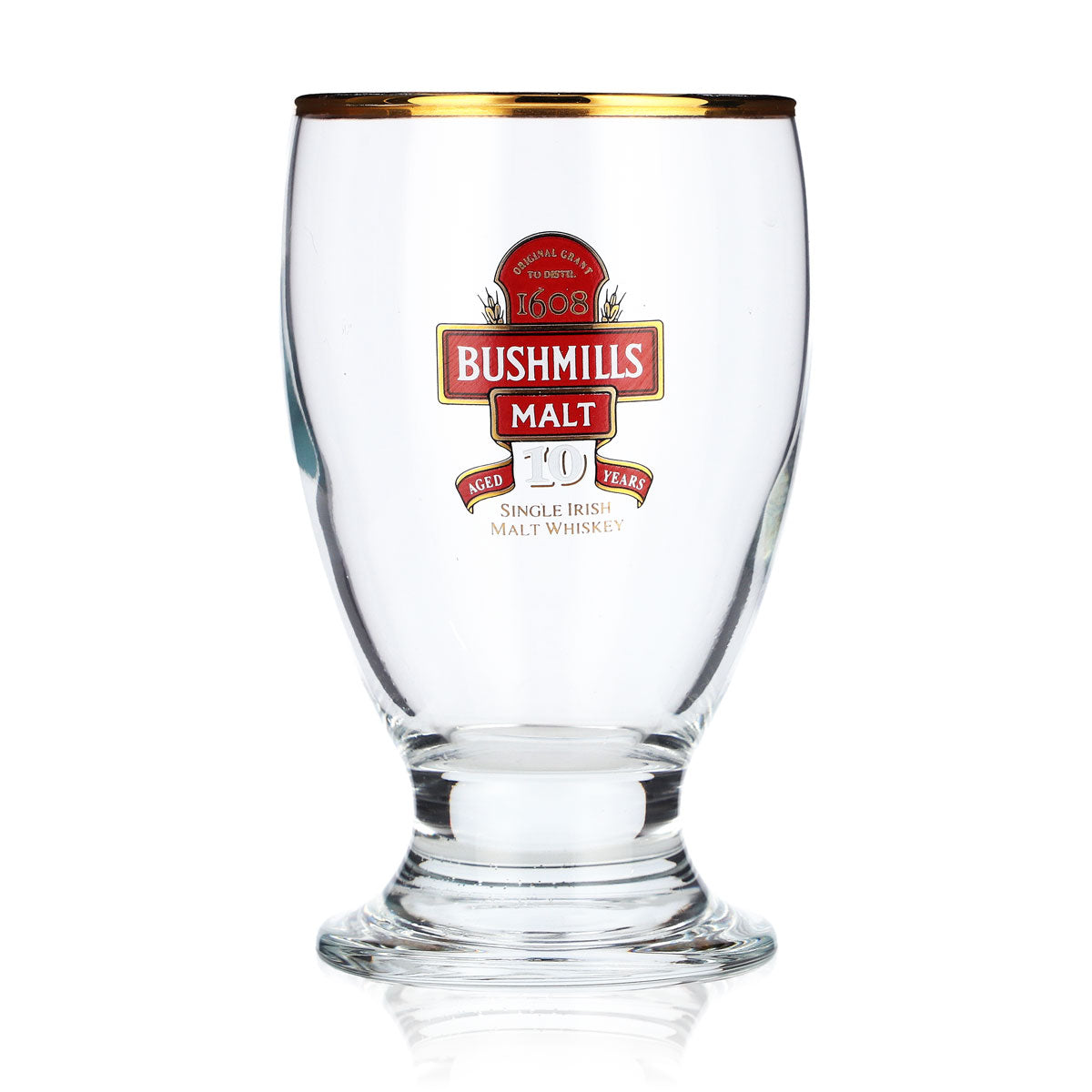 Verre à whisky Bushmills 2 cl Verres à whisky Logo rouge Bord doré