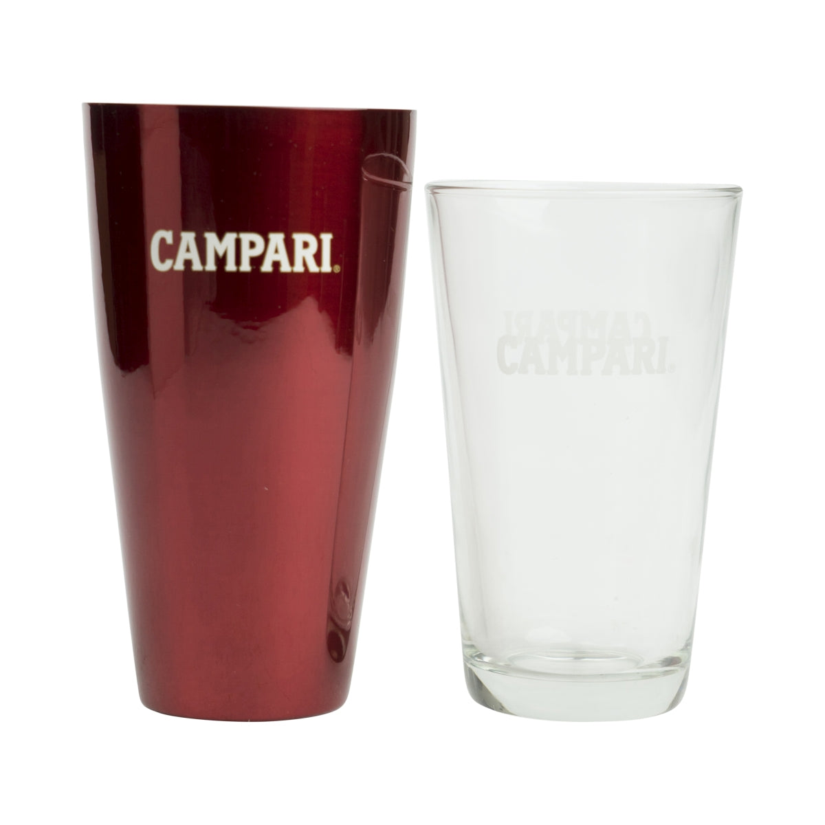 Campari Apéritif Boston Shaker Rouge Cocktail Mixer Barman Long Drink Logo – Vue 2