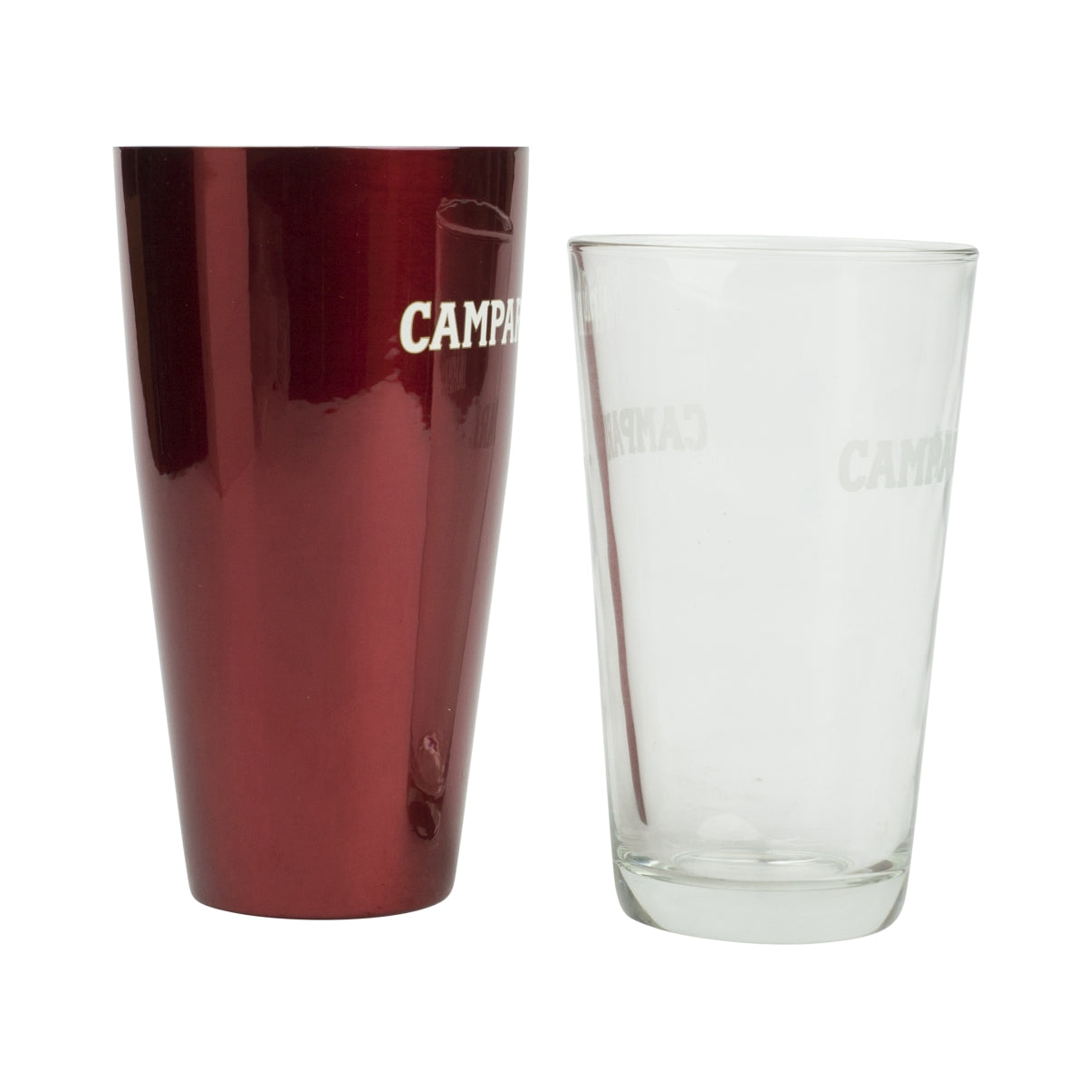 Campari Apéritif Boston Shaker Rouge Cocktail Mixer Barman Long Drink Logo – Vue 3