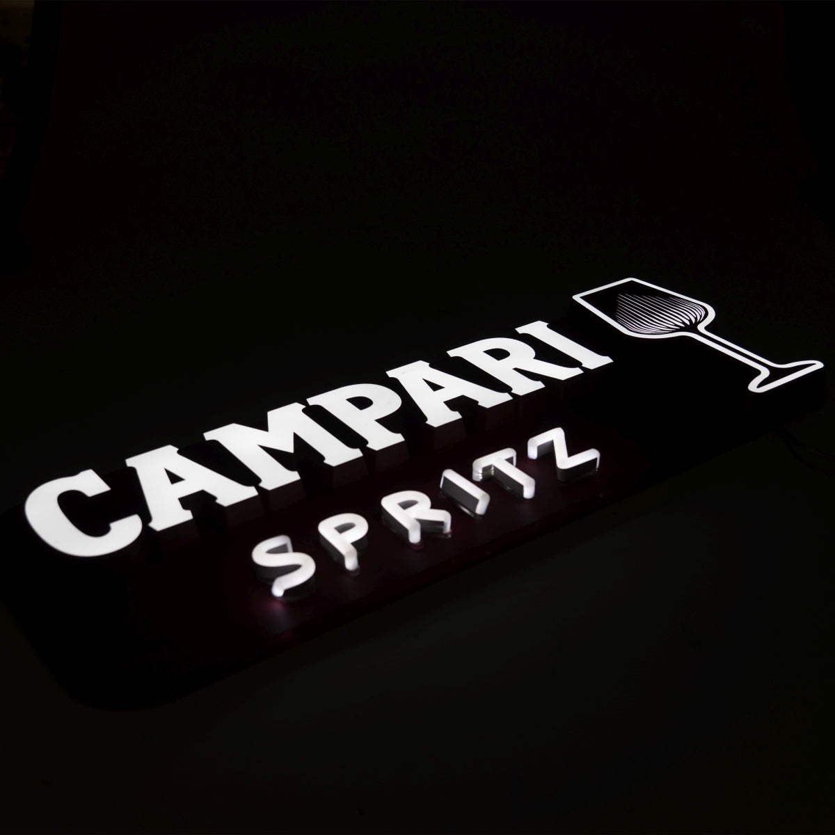 Enseigne lumineuse Campari LED Panneau mural 66x24x4cm Décoration Aperol Spritz