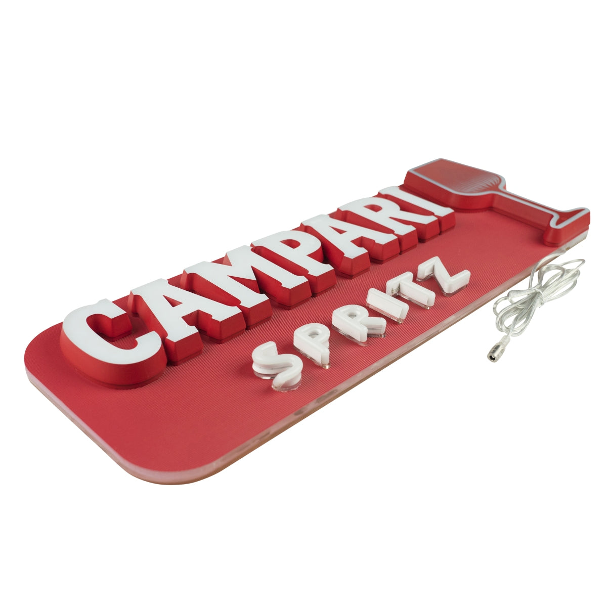 Enseigne lumineuse Campari LED Panneau mural 66x24x4cm Décoration Aperol Spritz – Vue 4