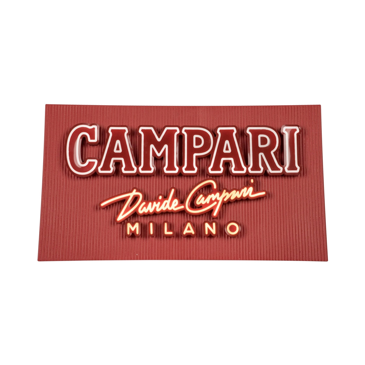 Enseigne lumineuse Campari Milano LED Panneau rouge Murale Style néon Davide Italy