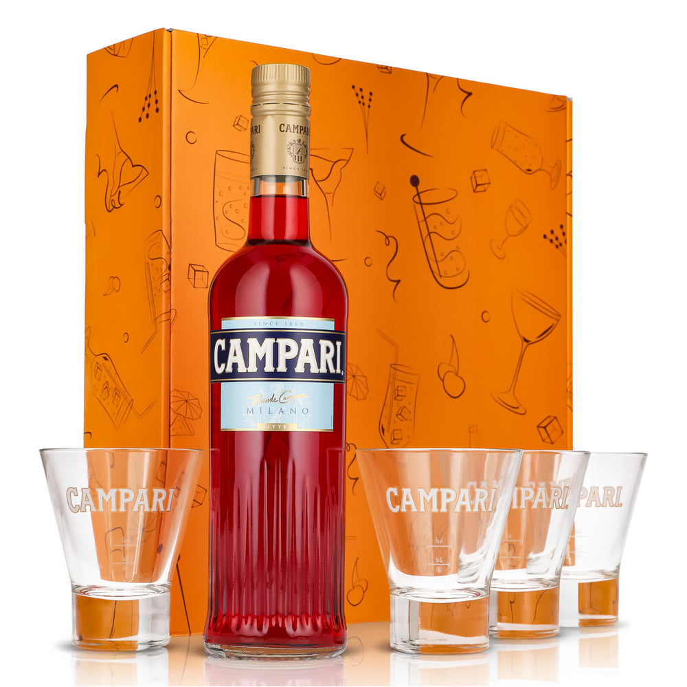 Campari Likör Geschenkset 0,7l Flasche 25 % Vol. + Tumbler–orange