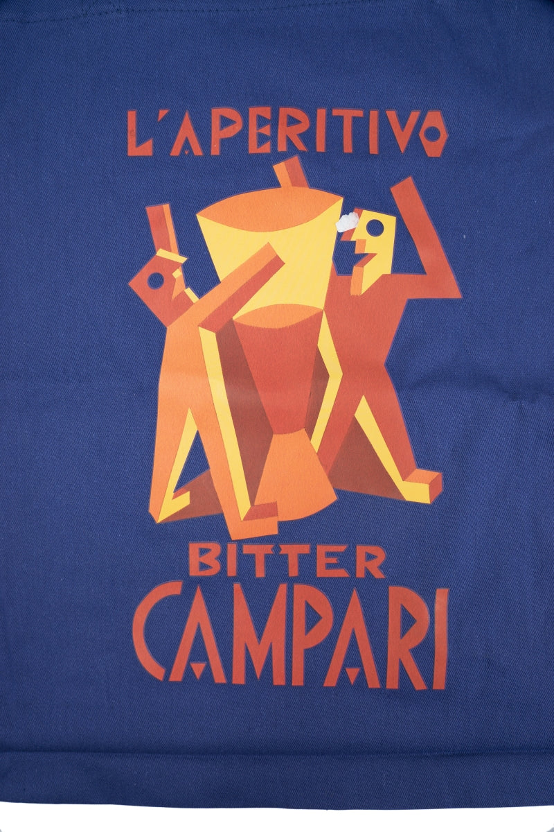 Sac en toile de jute bleu Campari Liqueur L'Aperitivo Sac à dos en coton – Vue 4